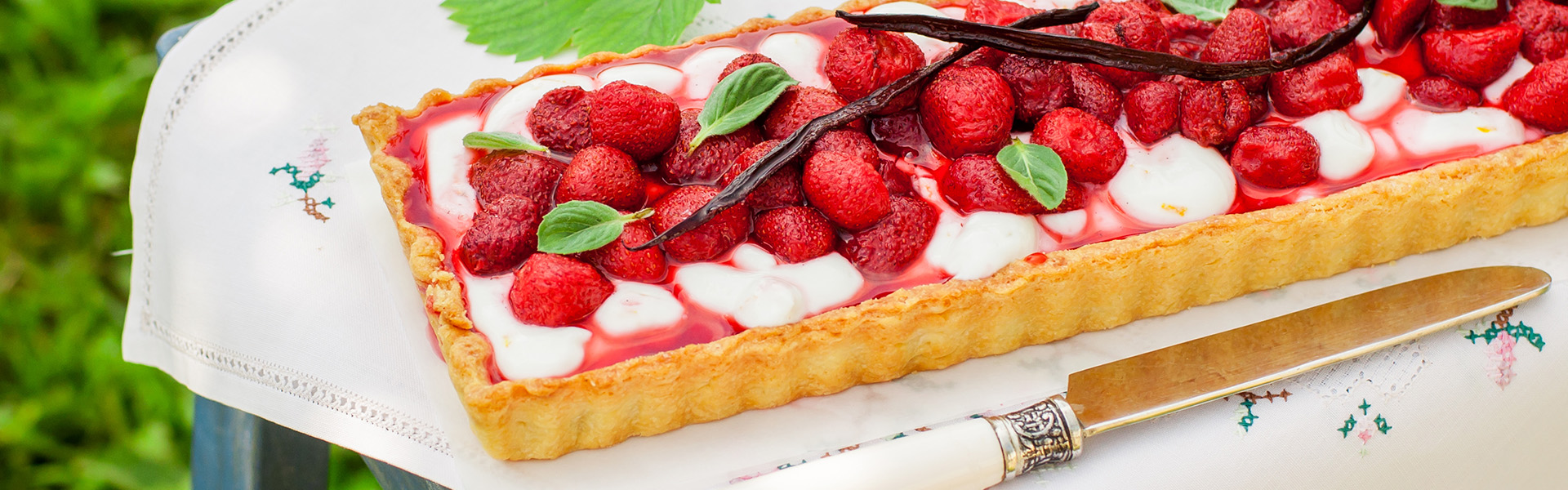 Baked Strawberry and Mascarpone Tart